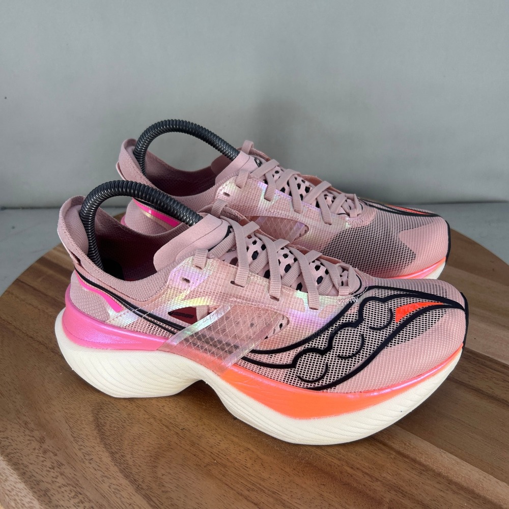 Saucony Endorphin Elite Womens 8.5 Running Shoes Pink Slime S10768-35